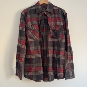 Jachs Plaid flannel red and gray Size: L